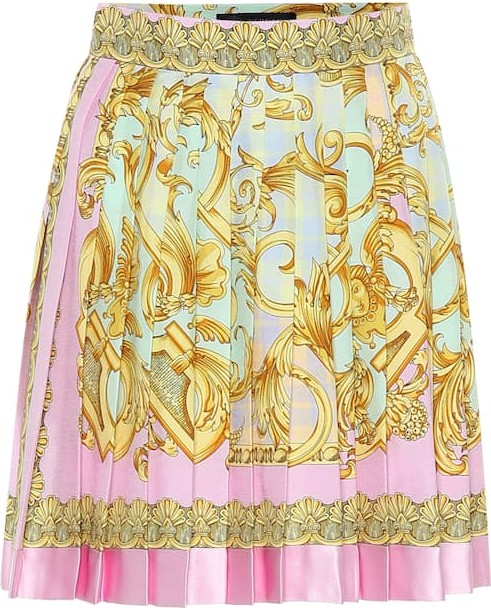 Versace Exclusive to Mytheresa – Printed silk miniskirt