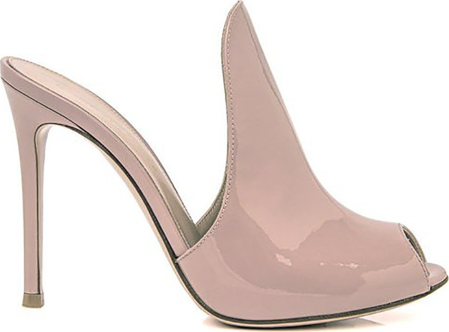 Gianvito Rossi patent peep toe mule