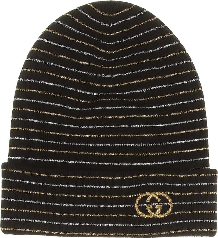 Gucci Embroidered wool-blend beanie
