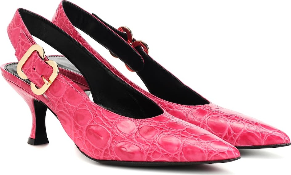 Erdem Ellory embossed leather pumps