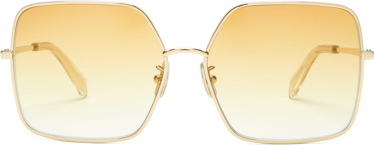 Celine Oversized square metal sunglasses