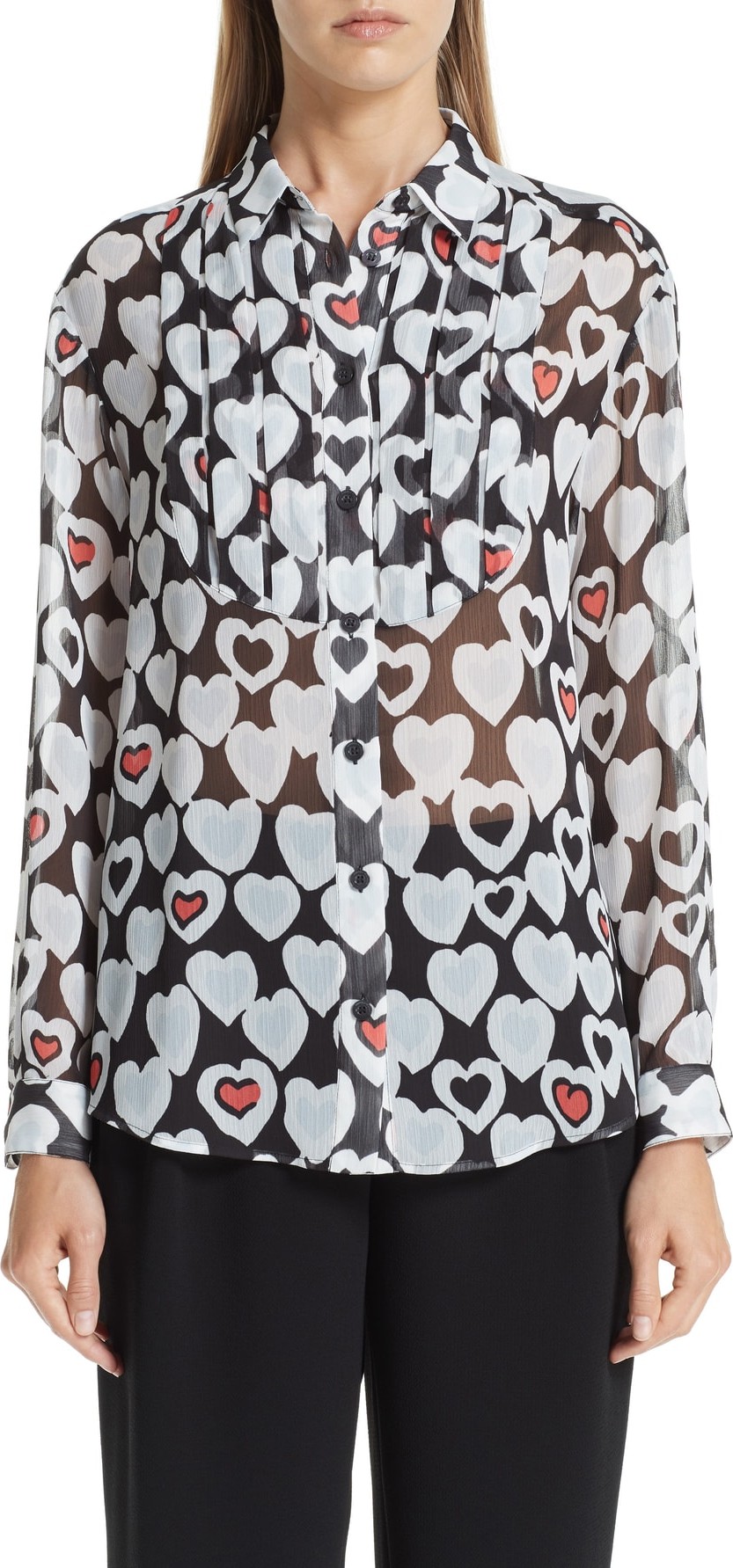 Emporio Armani Heart Print Blouse
