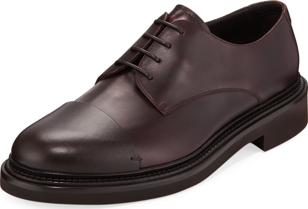 Giorgio Armani Men's Chunky Heel Lace-Up Shoes