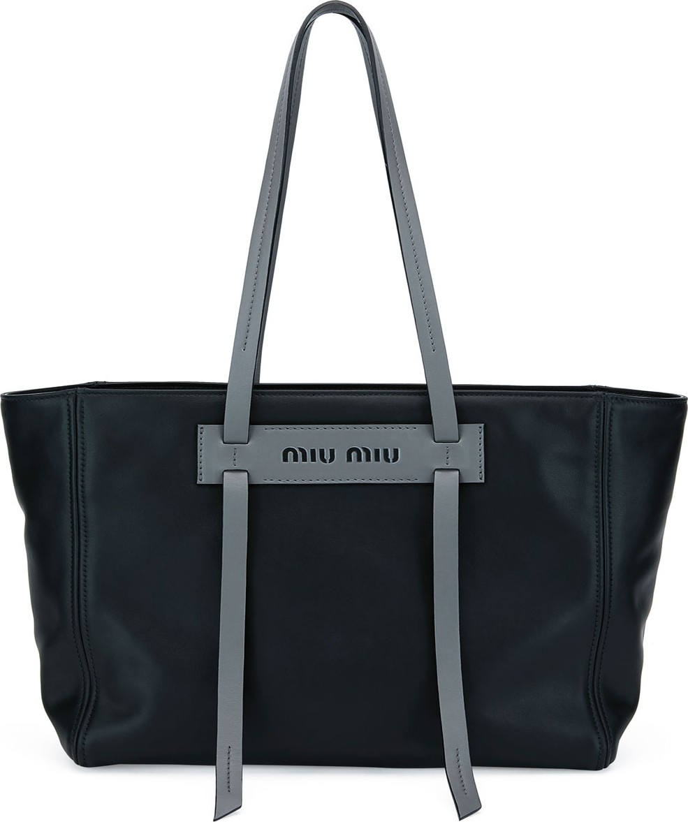Miu Miu Grace Lux Leather Tote Bag