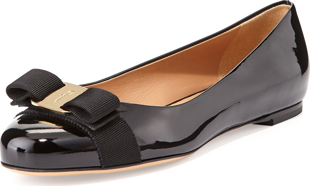 Salvatore Ferragamo Varina Patent Ballet Flats