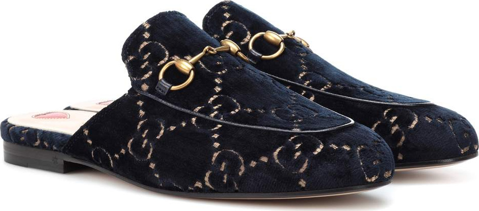 Gucci Princetown velvet slippers