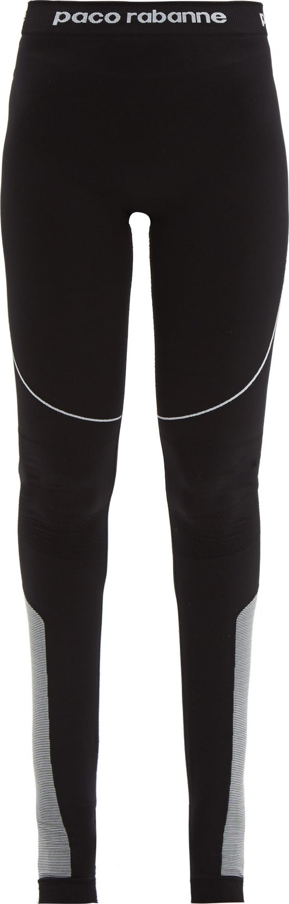 Paco Rabanne Bodyline logo-jacquard stirrup leggings