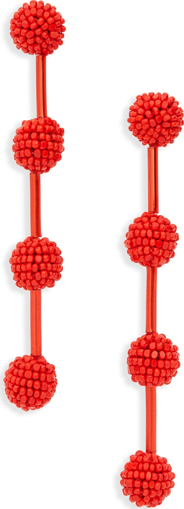 Oscar De La Renta Small Beaded Drop Earrings