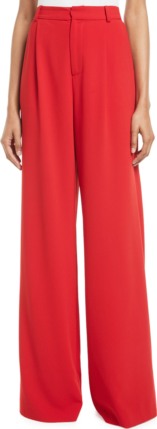 Alice + Olivia Eric High-Waist Wide-Leg Pants