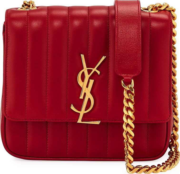 Saint Laurent Vicky Medium YSL Monogram Chain Crossbody Bag