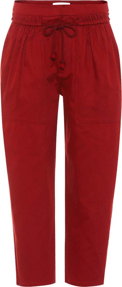 See By Chloé Cotton twill cropped trousers