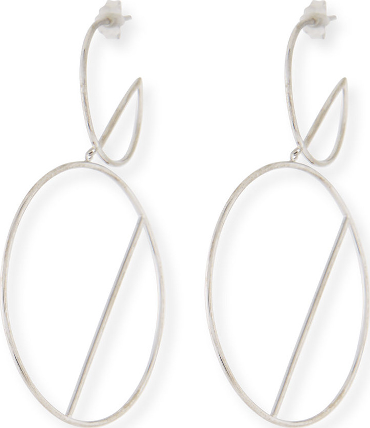 Lana 14k Double-Wire Eclipse Hoop Earrings