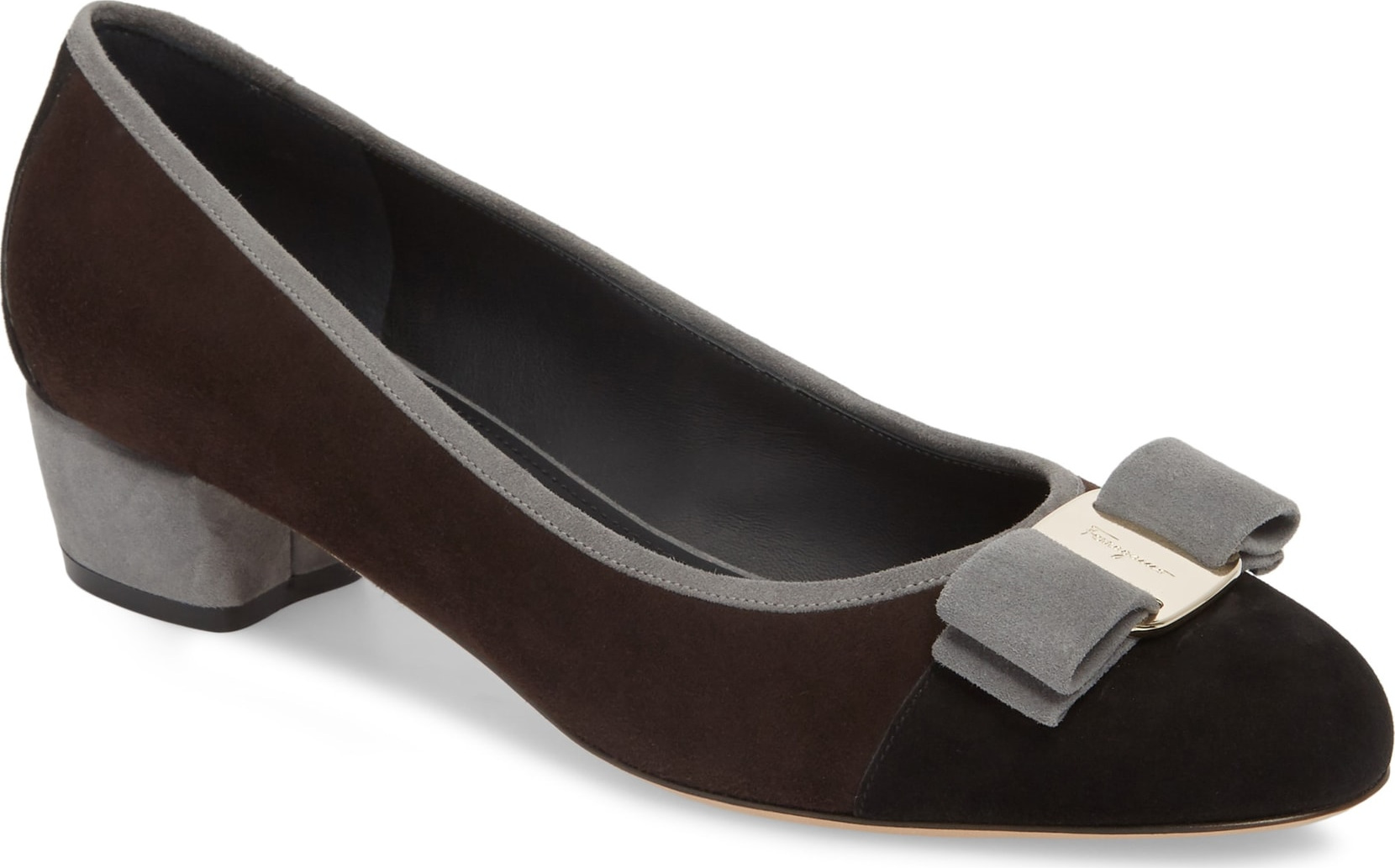 Salvatore Ferragamo Vara Colorblocked Bow Pump