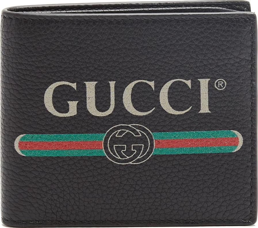 Gucci Logo-print bi-fold leather wallet