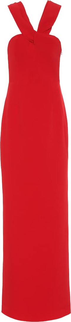 Safiyaa Fleur stretch crêpe gown