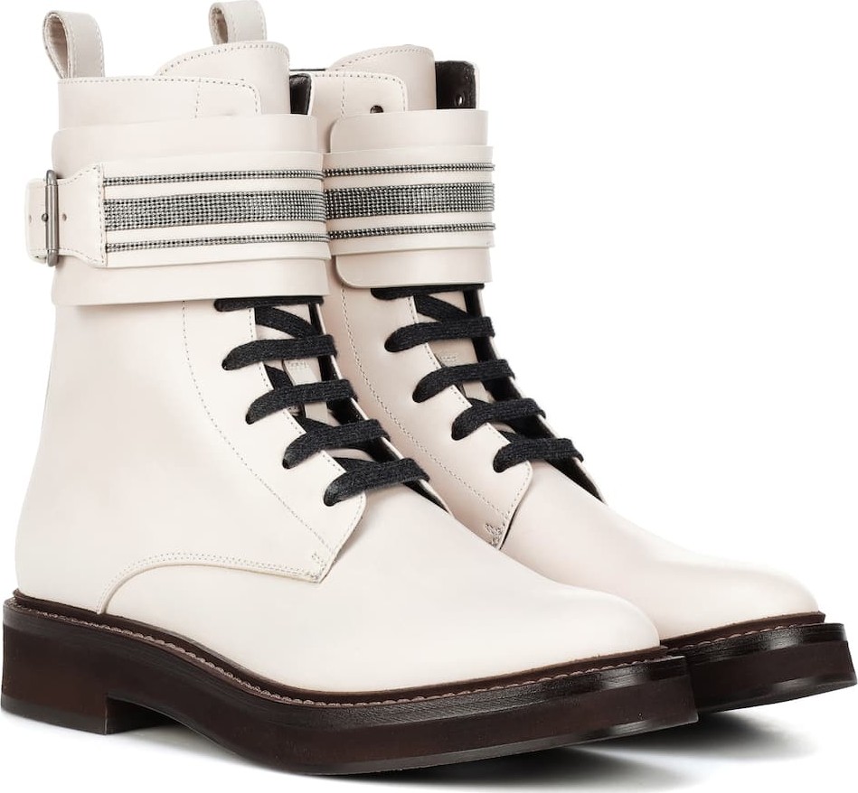 Brunello Cucinelli Exclusive to Mytheresa – Leather ankle boots