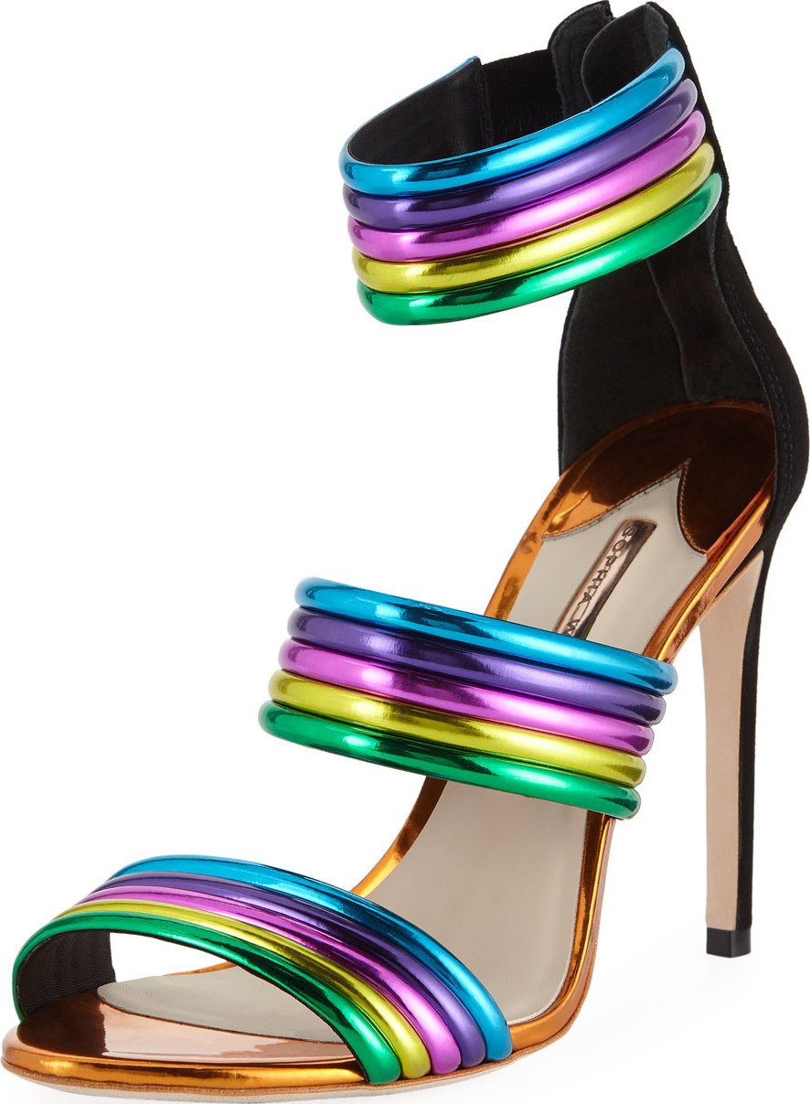 Sophia Webster Joy Colorblock Neon Sandals