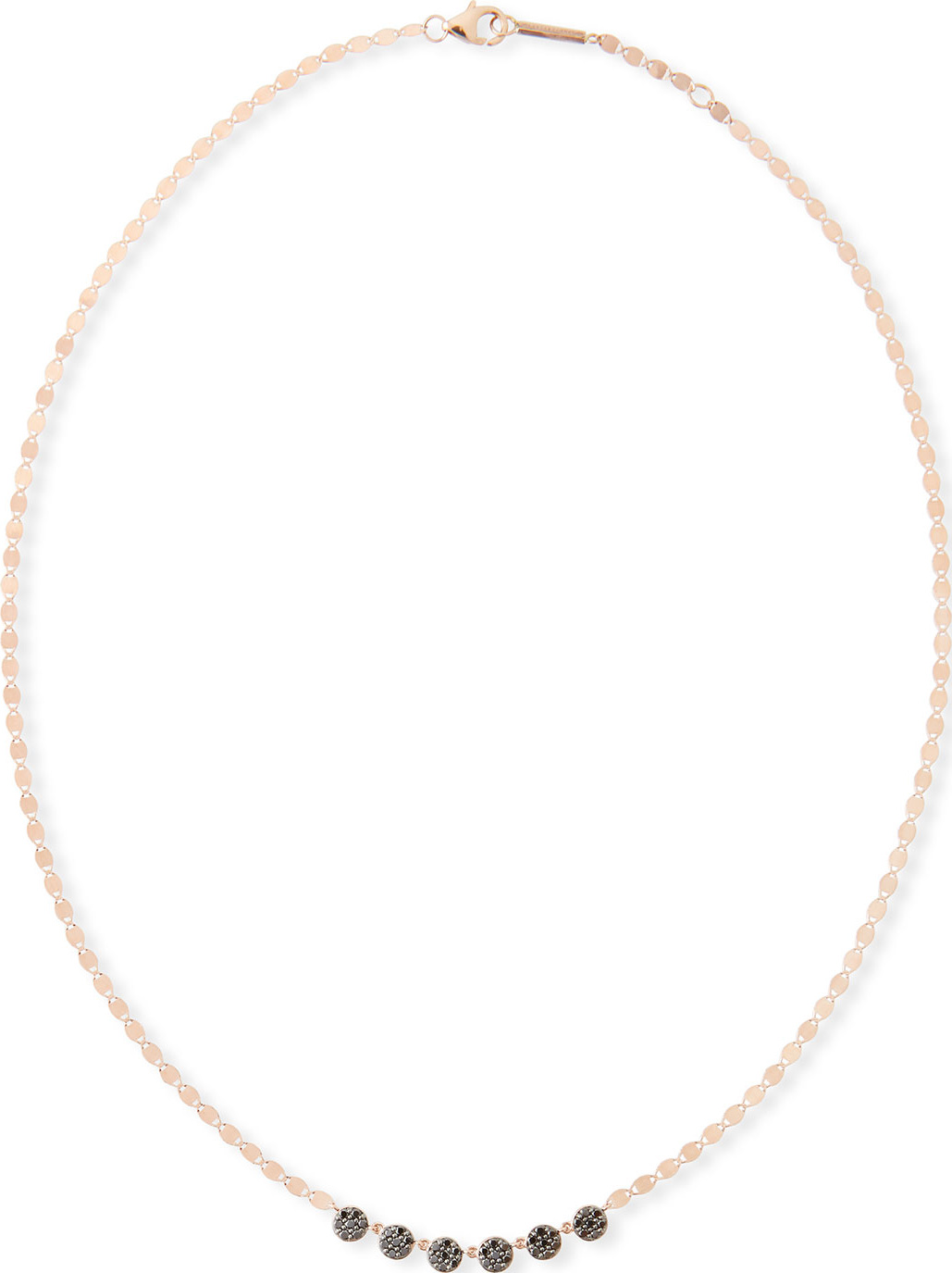 Lana 14k Reckless Black Diamond Disc Necklace