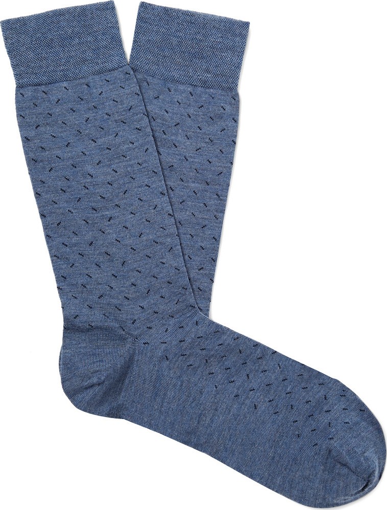 Marcoliani Merino Wool-Blend Jacquard Socks