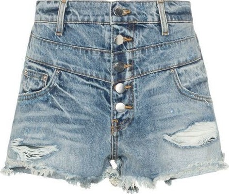 Amiri high-waisted distressed denim shorts