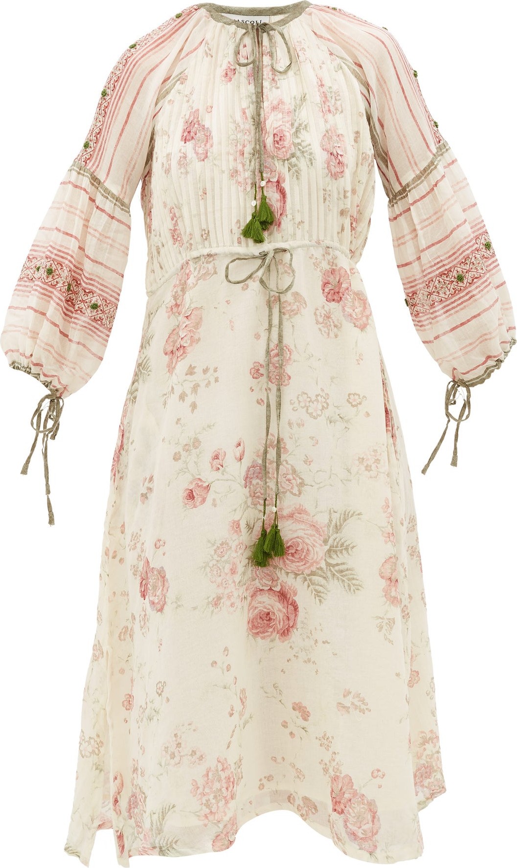 D'Ascoli Maidstone-print cotton-voile midi dress