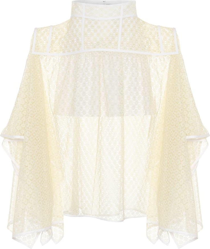 LOEWE Floral lace maxi skirt