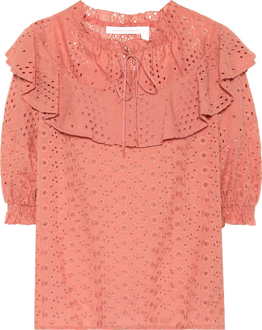 See By Chloé Cotton eyelet top