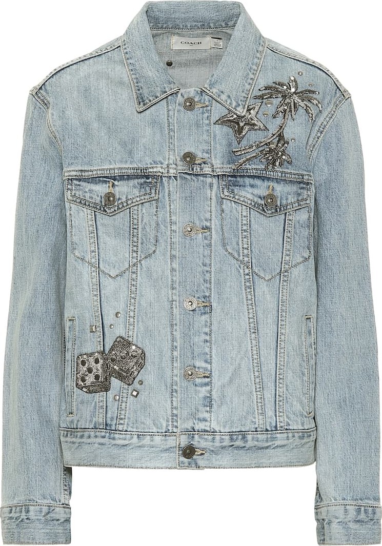 COACH Embellished denim jacket