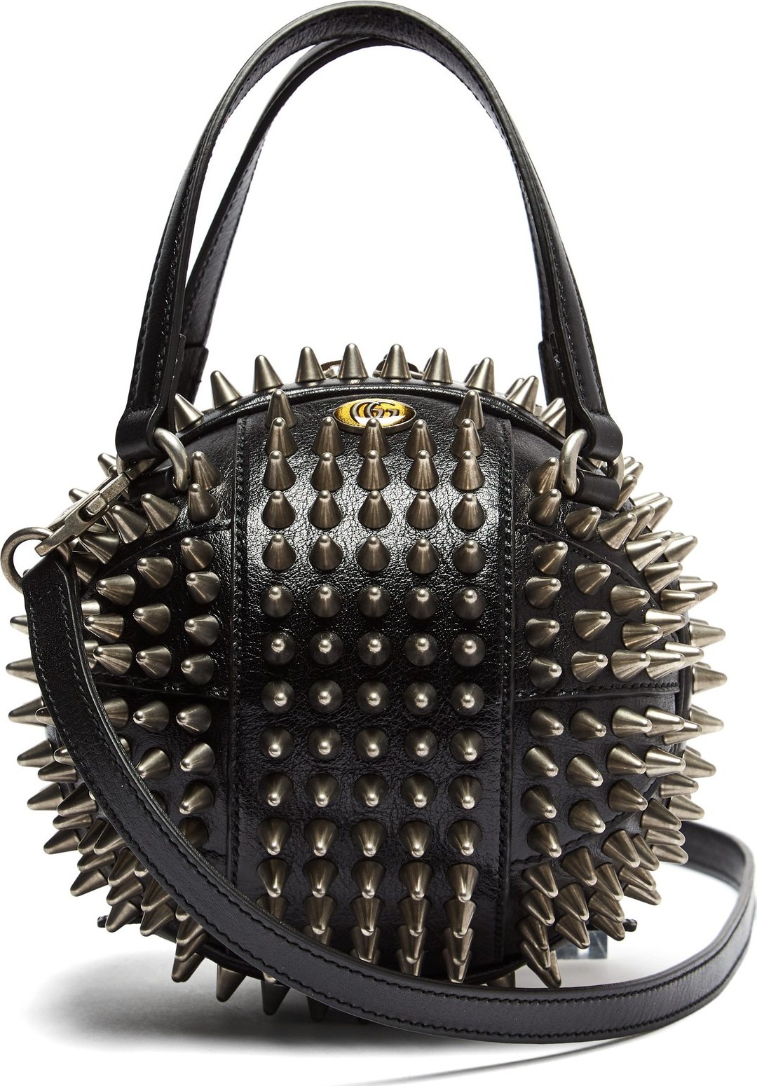 Gucci Tifosa basketball studded leather shoulder bag