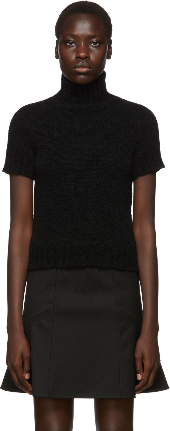 RED Valentino Black Alpaca Turtleneck