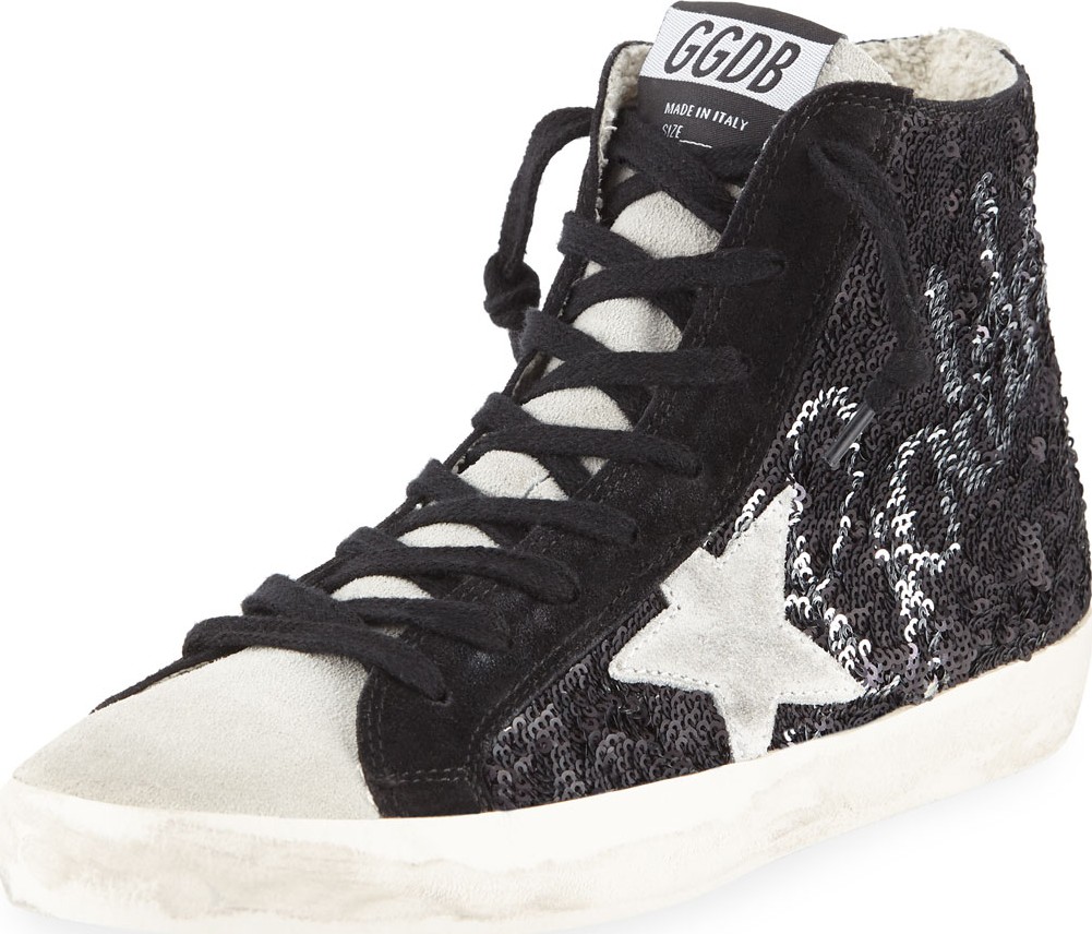 Golden Goose Deluxe Brand Francy Sequined High-Top Sneakers