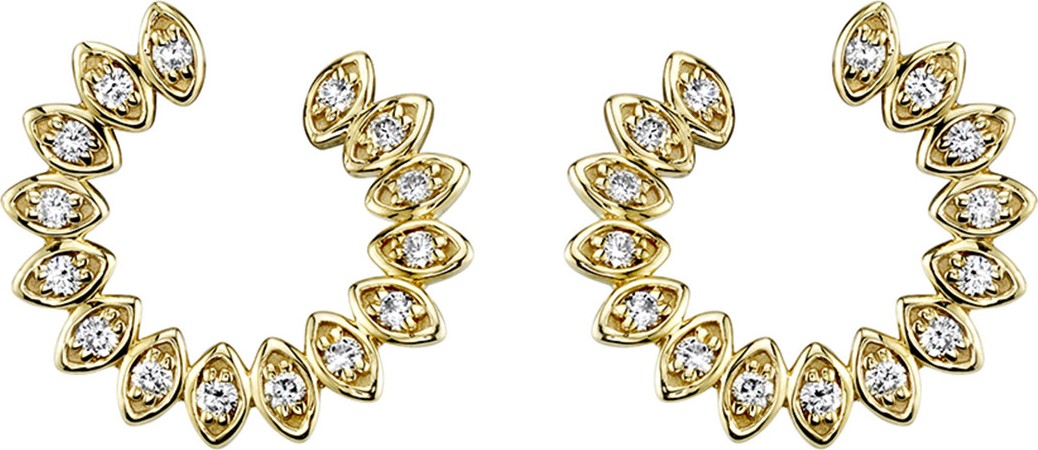 Sydney Evan 14k Diamond Marquise Back-to-Front Earrings