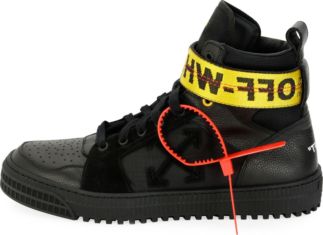 Off White Men's Industrial High-Top Sneakers, Black