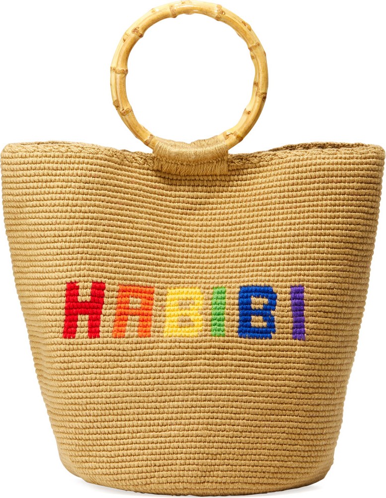 Soraya Hennessy Rainbow Habibi Ring-Handle Tote Bag
