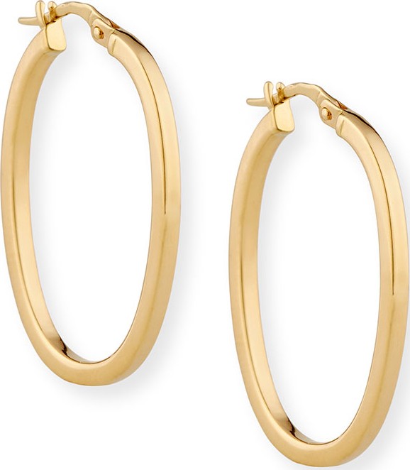 Roberto Coin Small 18K Gold Oval Hoop Earrings