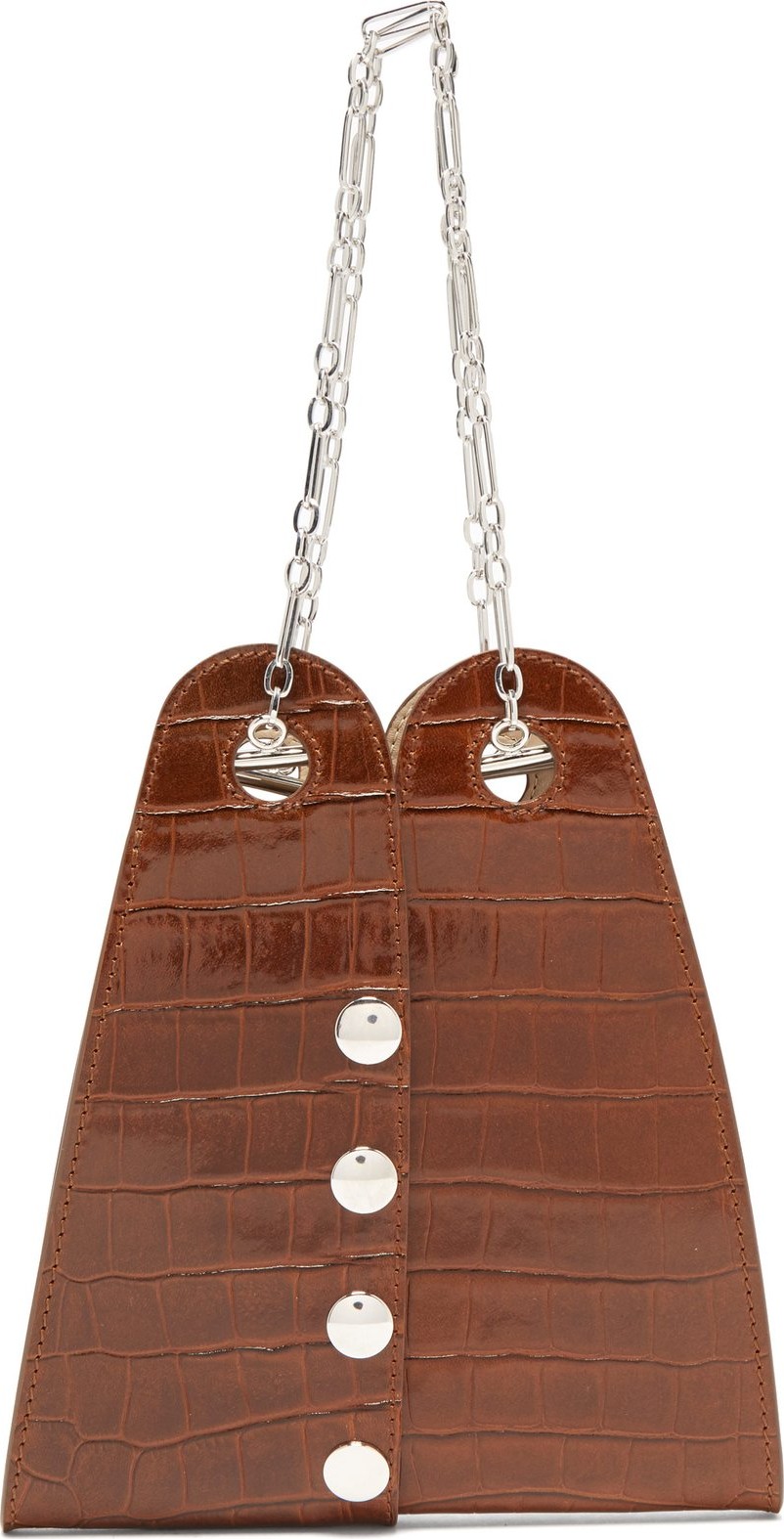 Lemaire Double crocodile-effect leather bag