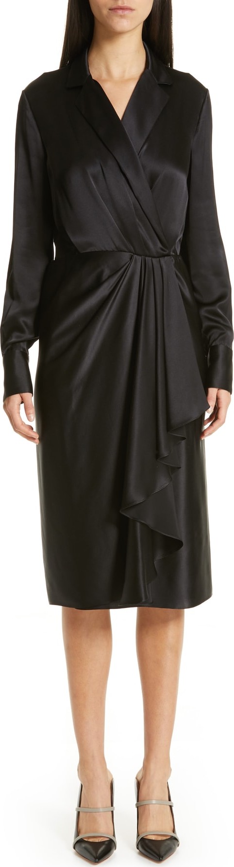 Jason Wu Surplice Silk Charmeuse Dress