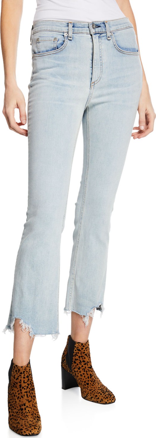 Rag & Bone Hana High-Rise Cropped Straight-Leg Jeans