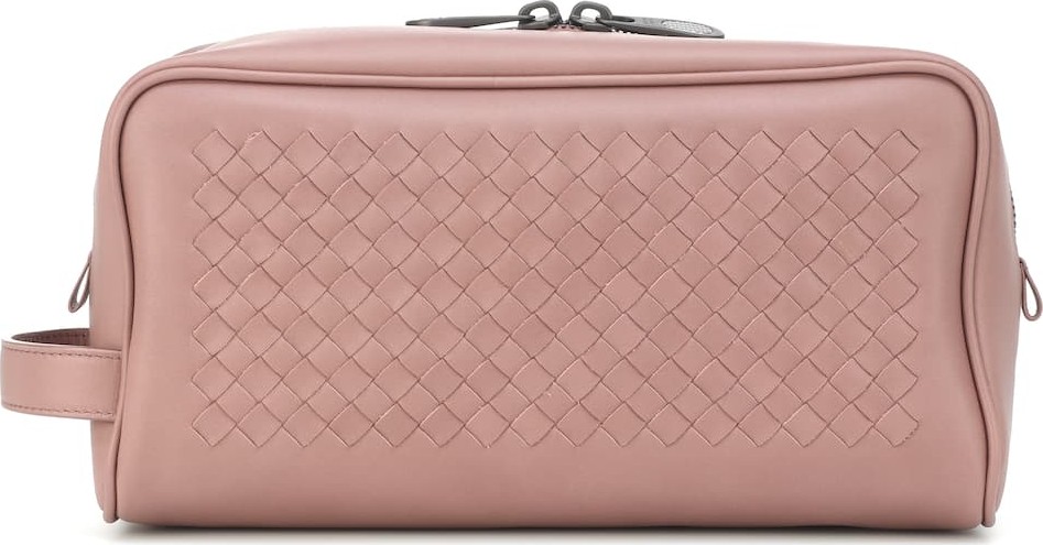 Bottega Veneta Intrecciato leather cosmetics case