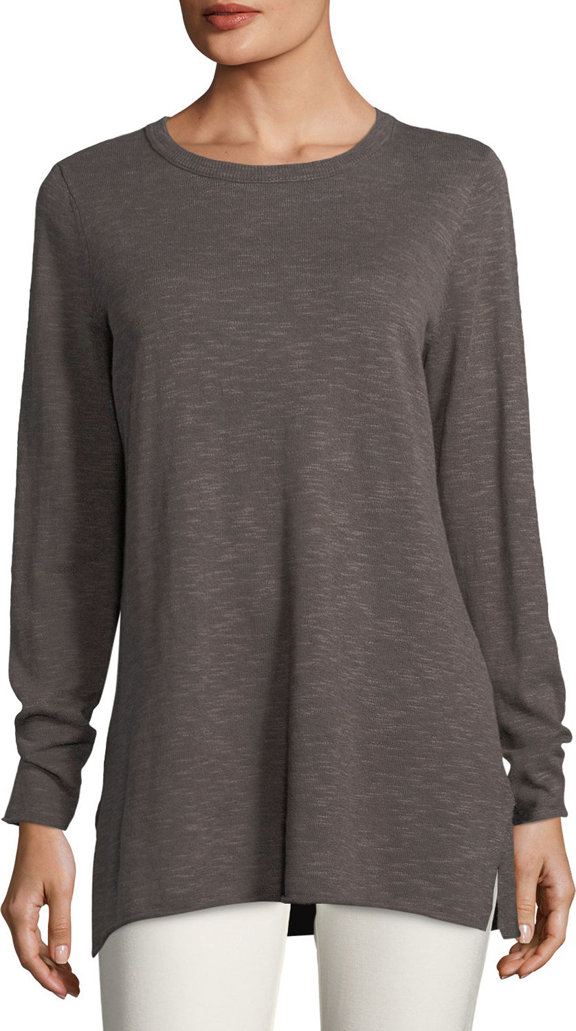 Eileen Fisher Easy Long-Sleeve Pullover Tunic