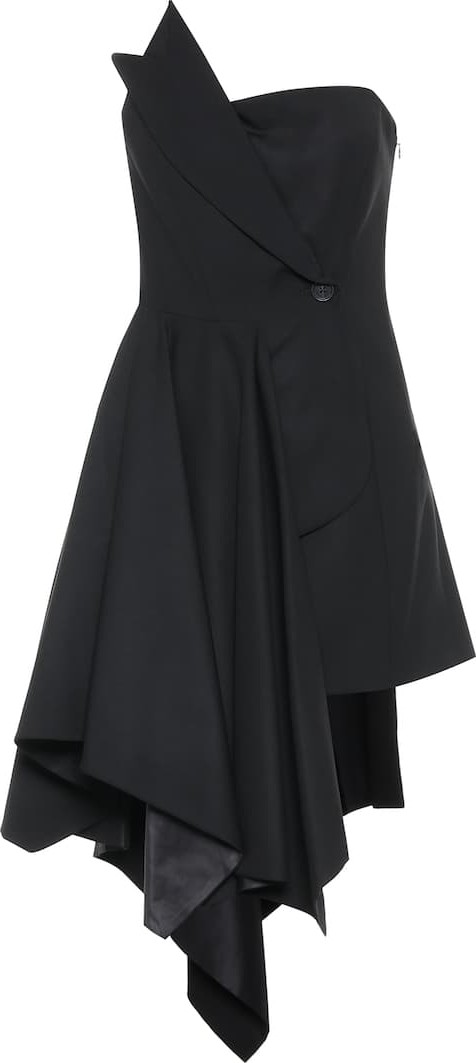 Monse Asymmetric stretch-wool dress