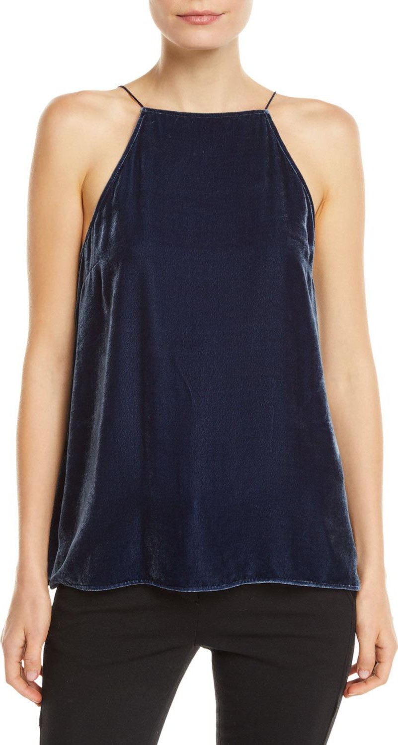 CAMI NYC The Charlie Velvet Lace-Up Cami