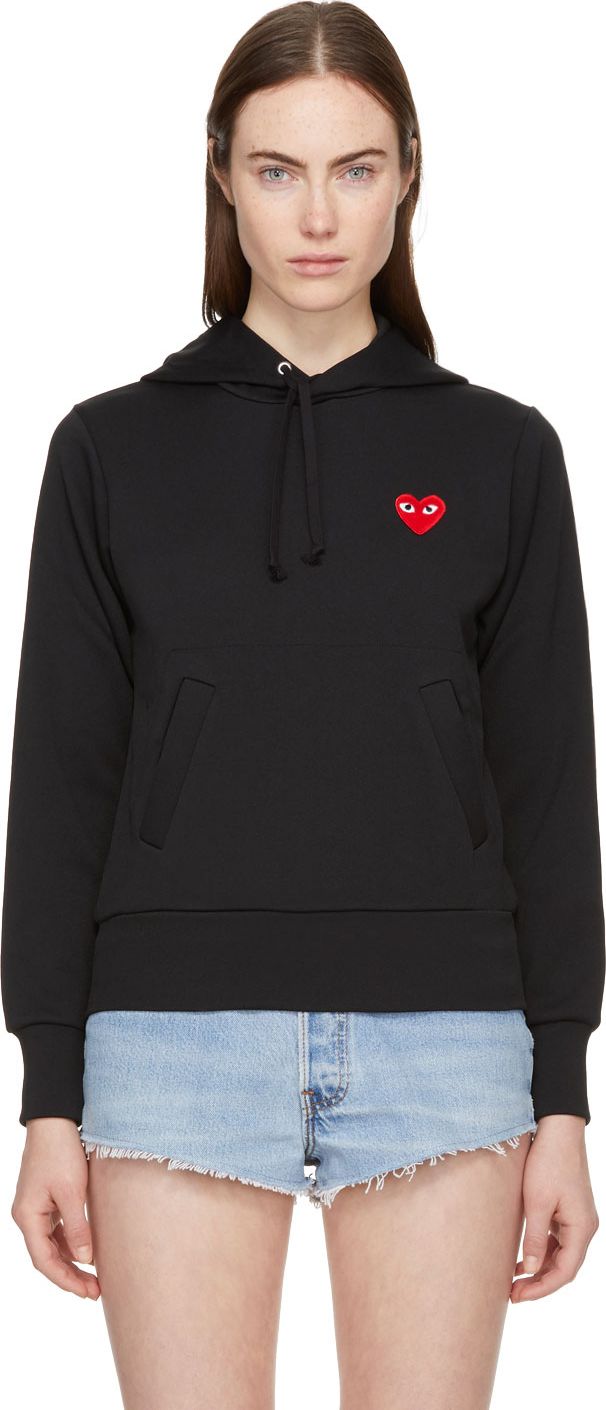 Comme Des Garcons PLAY Black Heart Patch Hoodie