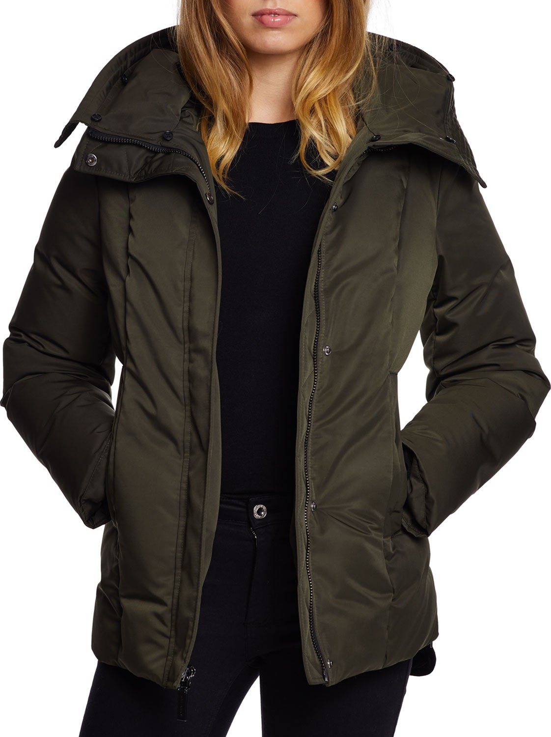 Dawn Levy Luka Fitted Waterproof Parka Coat with Fox Fur Trim