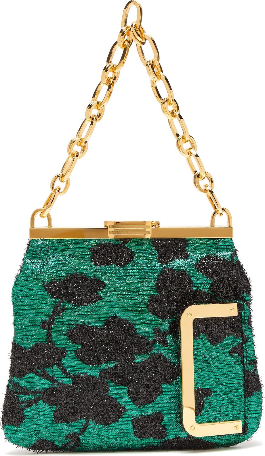 Bienen-Davis 5AM floral lamé clutch