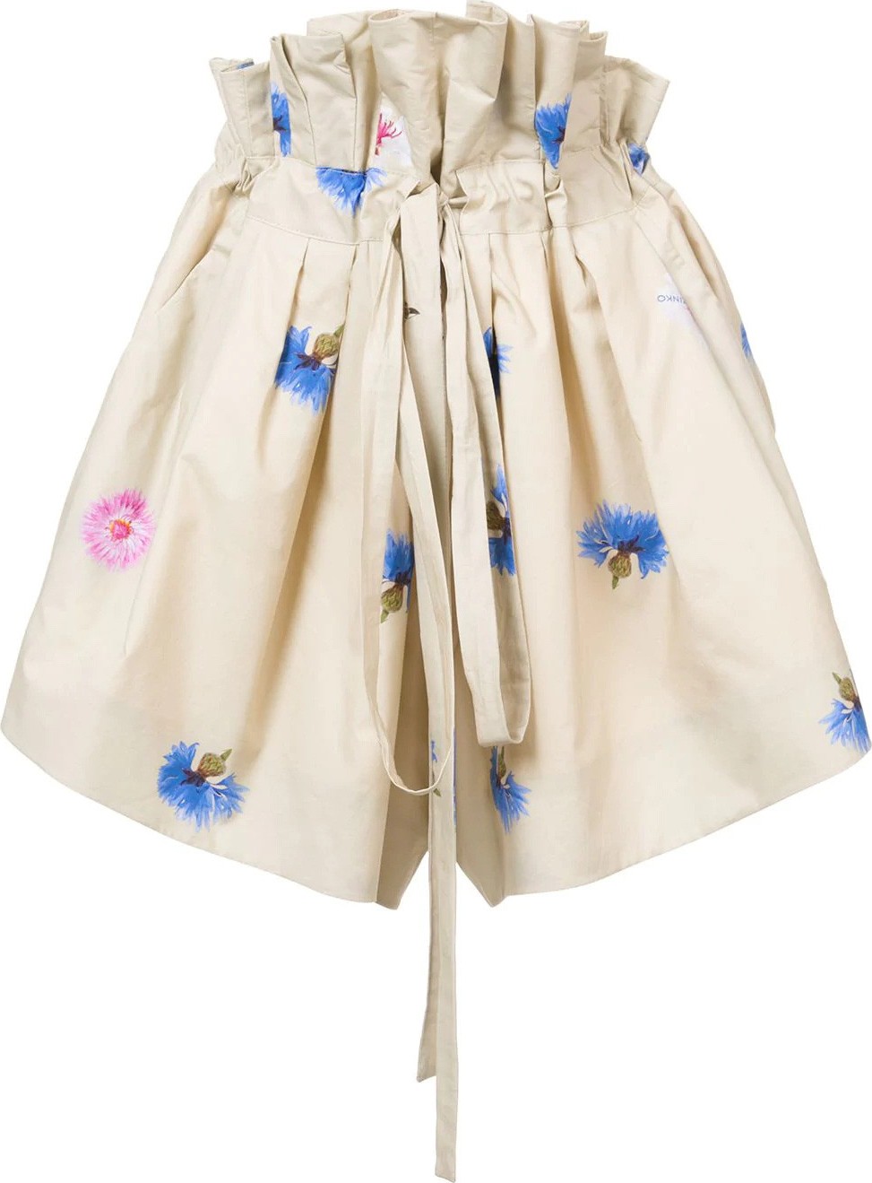 Natasha Zinko printed paper bag shorts