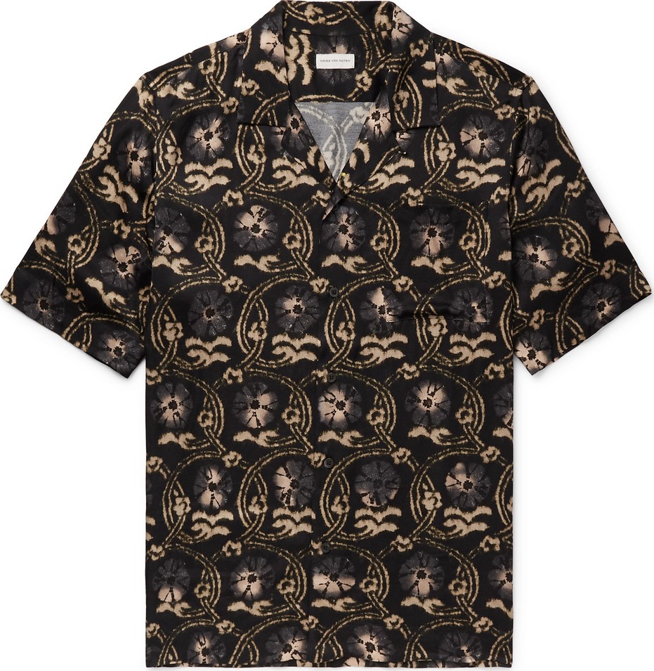 Dries Van Noten Camp-Collar Printed Woven Shirt
