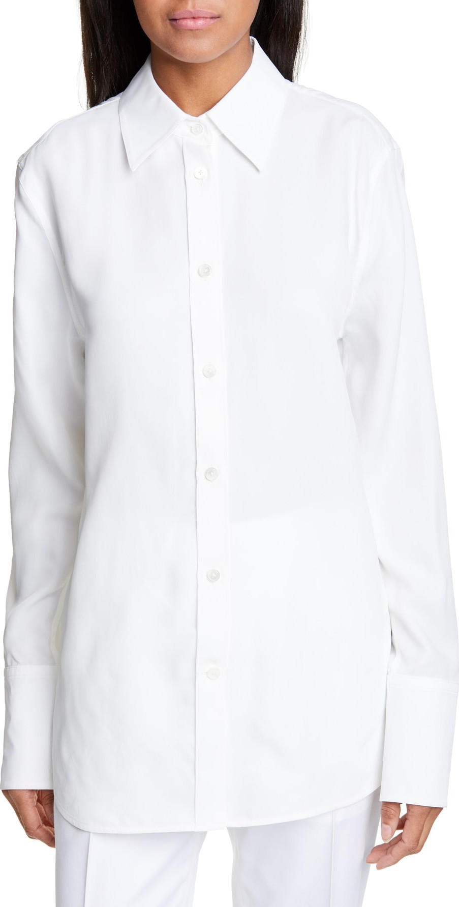 Helmut Lang Point Collar Longline Shirt
