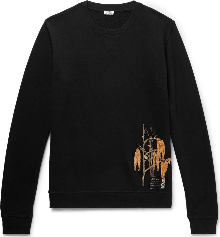 LOEWE Printed Loopback Cotton-Jersey Sweatshirt