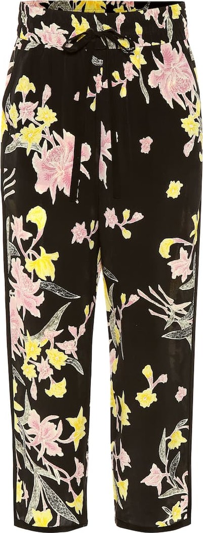 DIANE von FURSTENBERG Lulu cropped silk pants